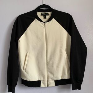 Forever 21 • Black and Ivory Bomber Jacket